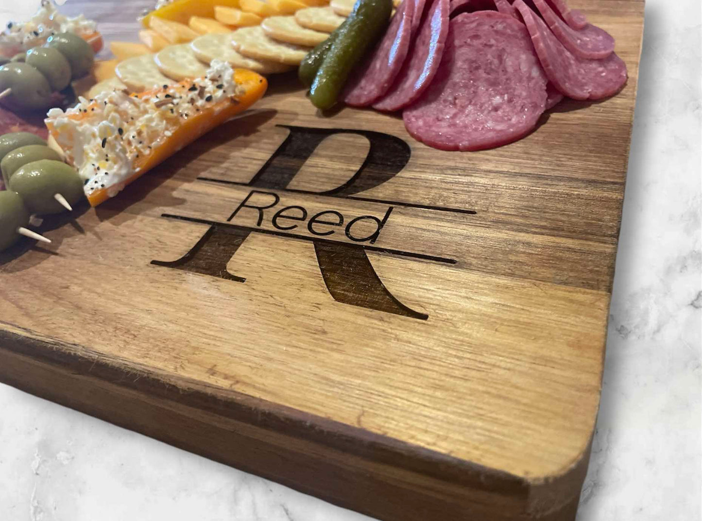 Personalized Engraved Cutting Board with Coasters