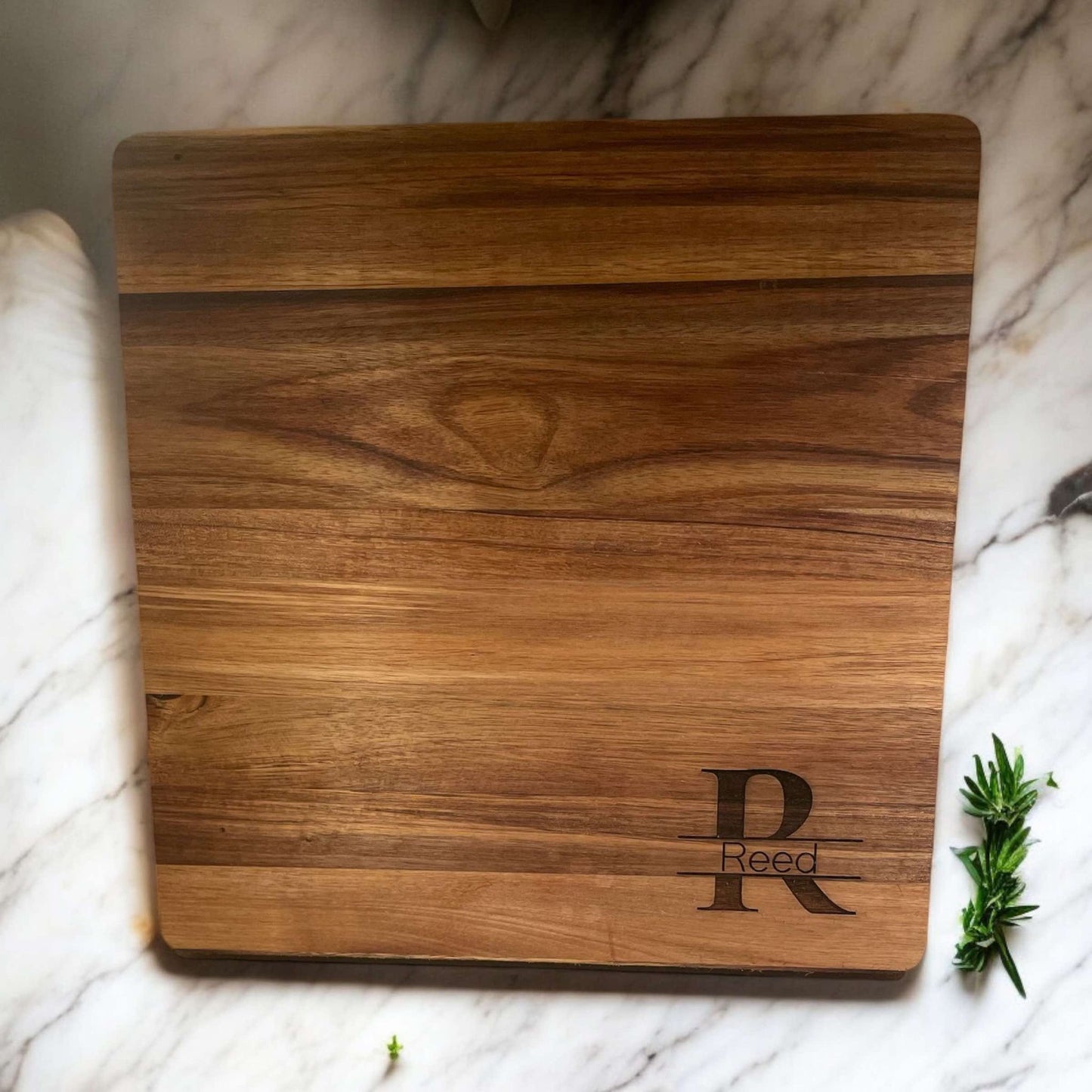 Personalized Engraved Cutting Board with Coasters