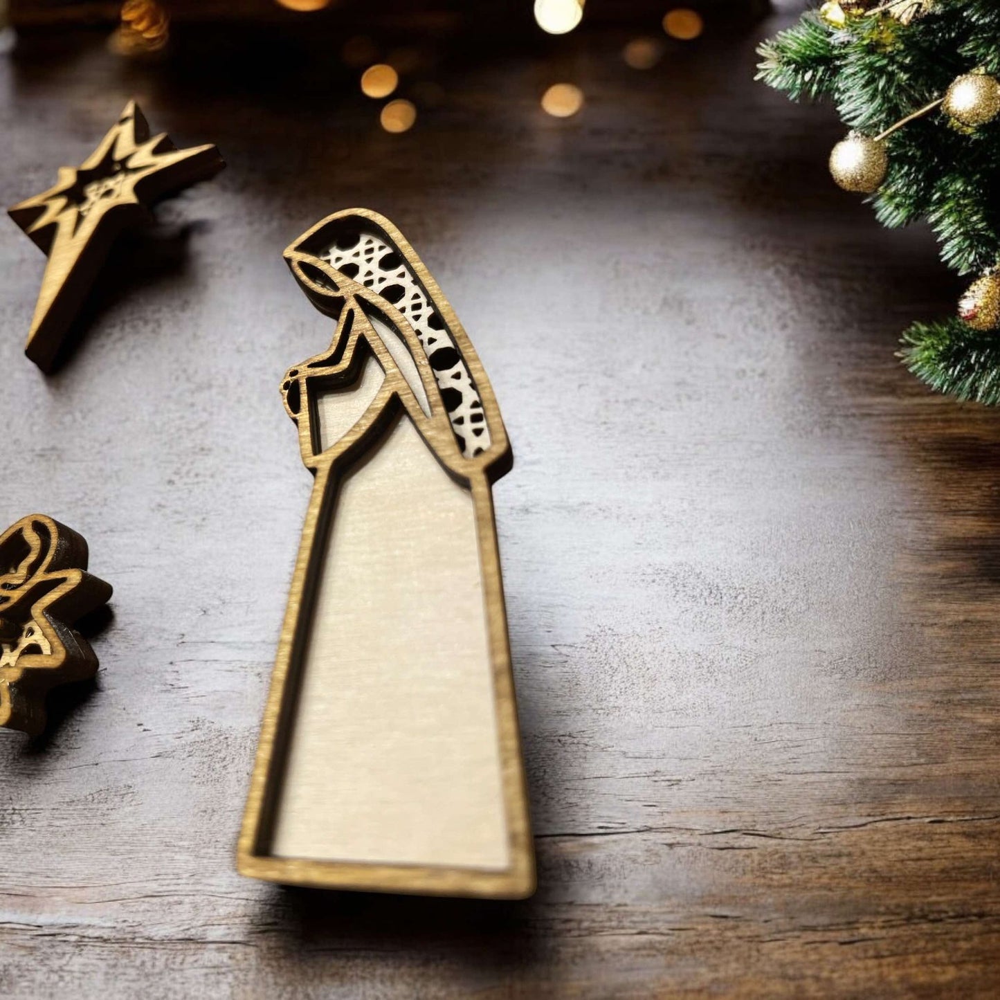 Rattan Nativity Scene Ornaments