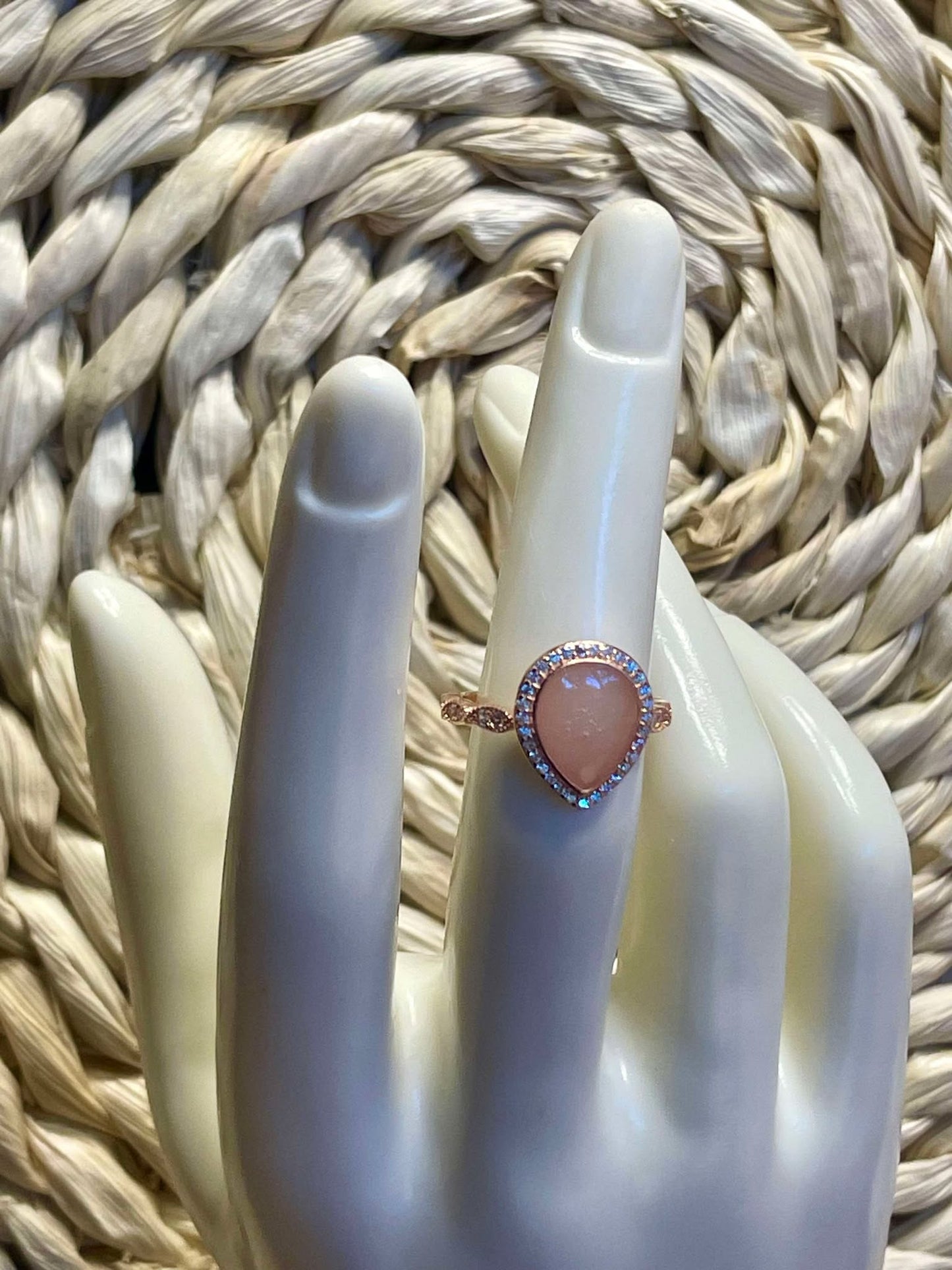 DNA Jewelry Halo Teardrop Ring