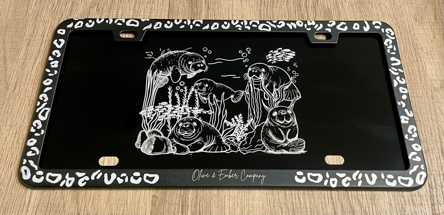 Engraved License Plate Frame