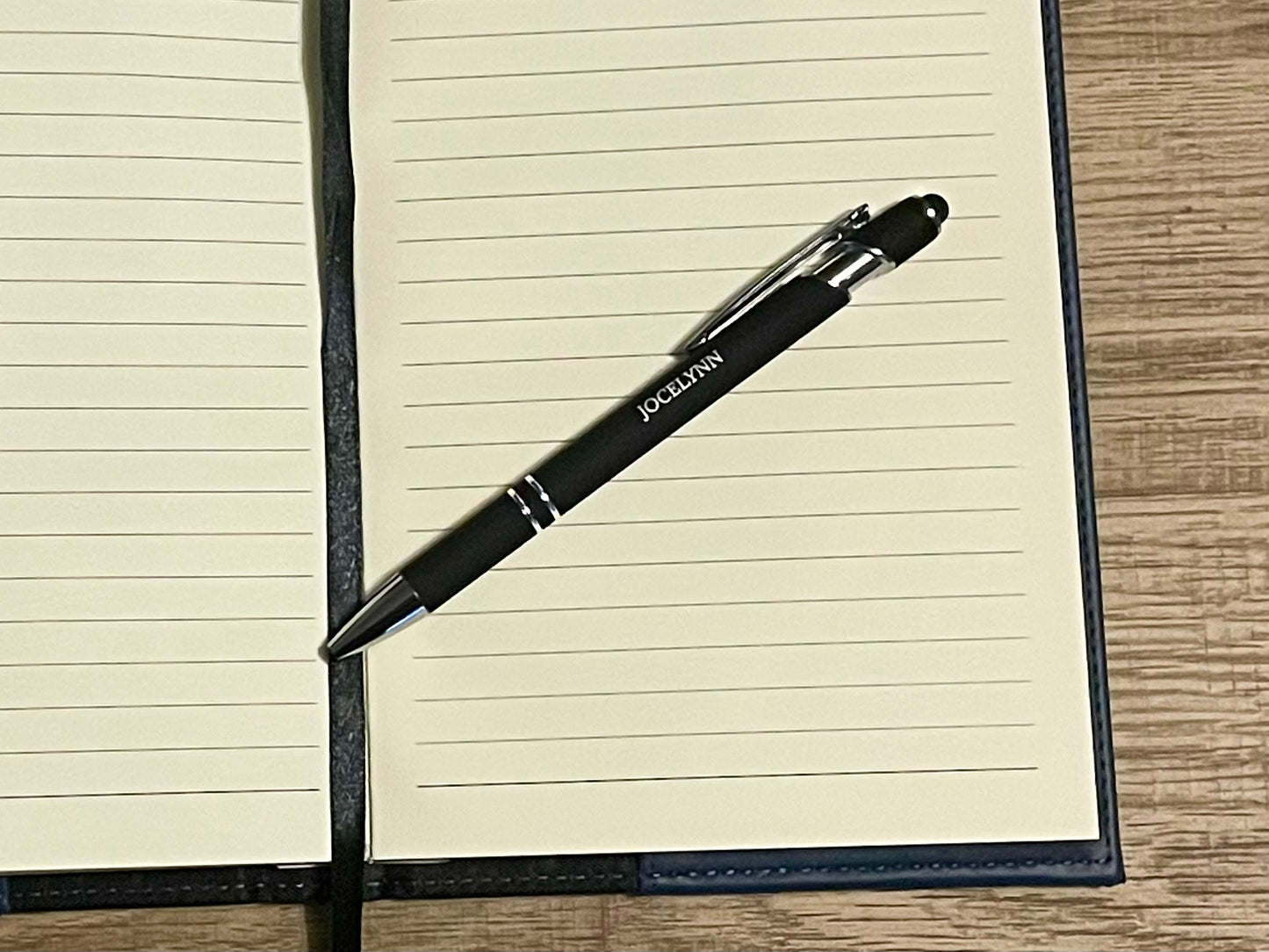 Personalized Name Engraved Notebook Journal with Pen