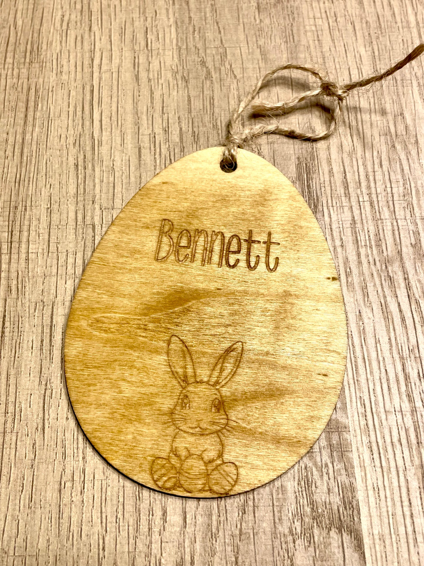 Egg Easter Basket Name Tag
