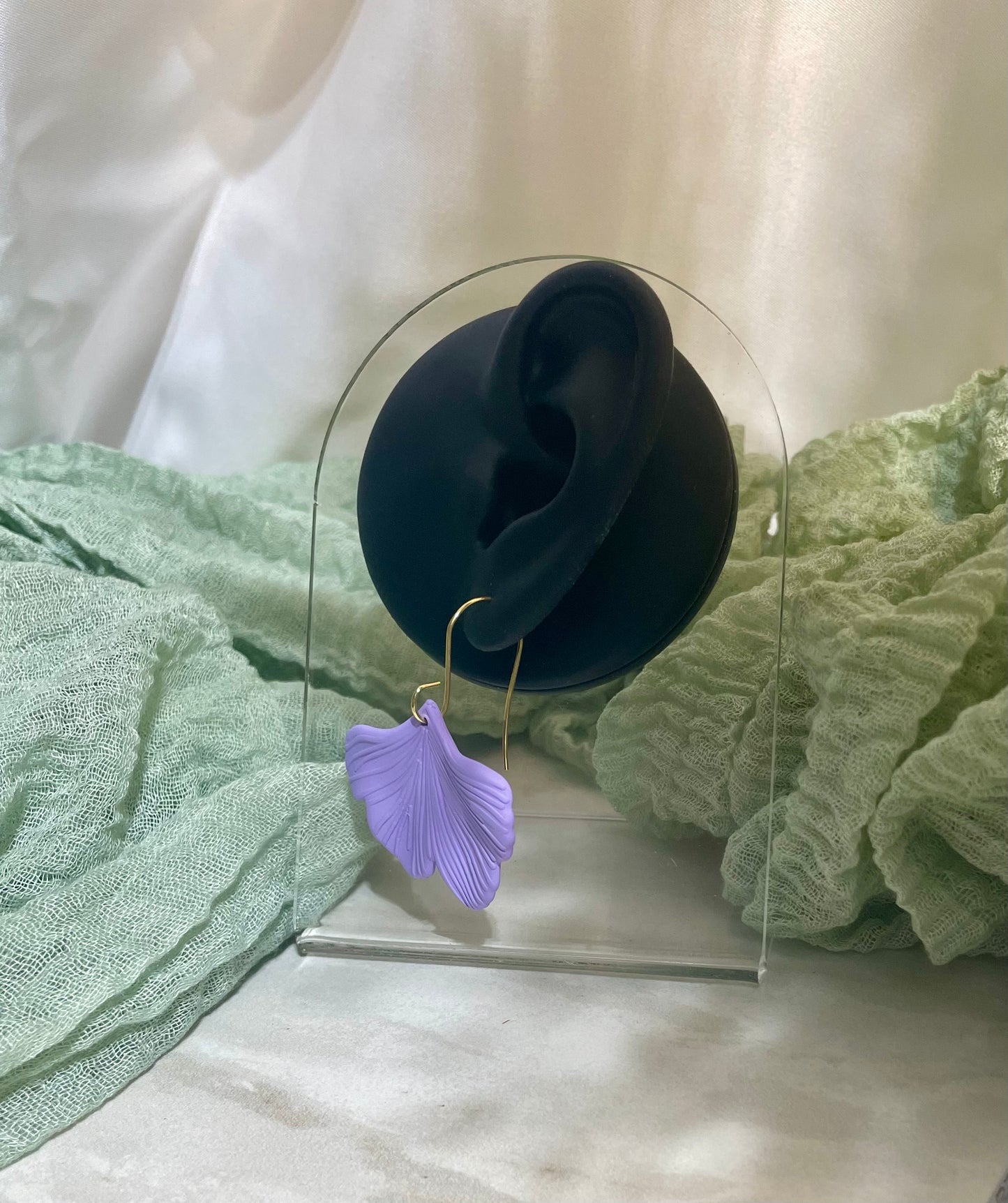 Purple Ginkgo Leaf Earrings #JusticeforSativa