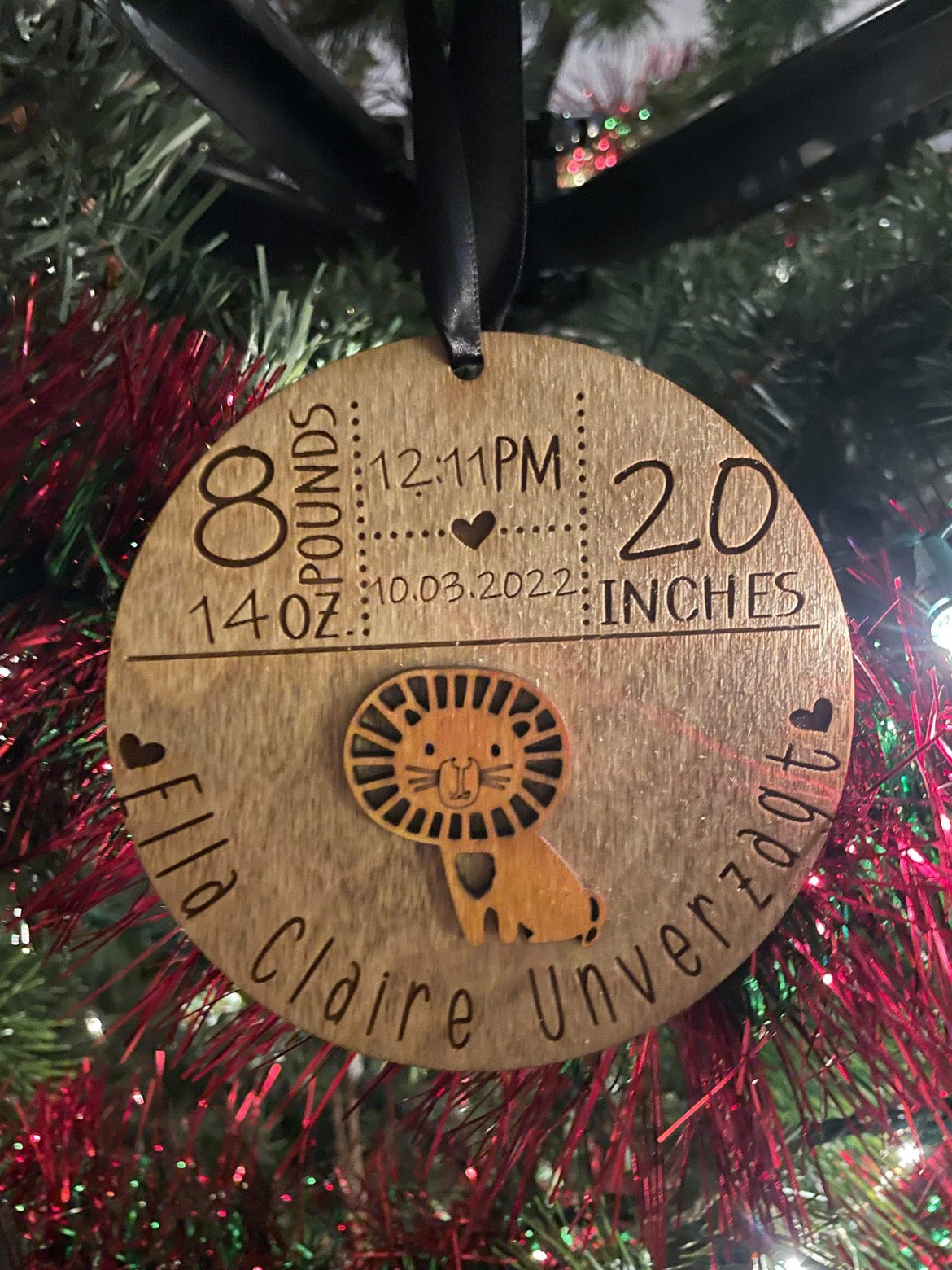 Birth Stat Ornament