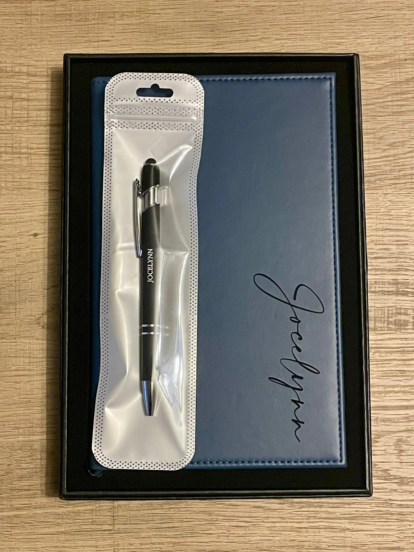 Personalized Name Engraved Notebook Journal with Pen