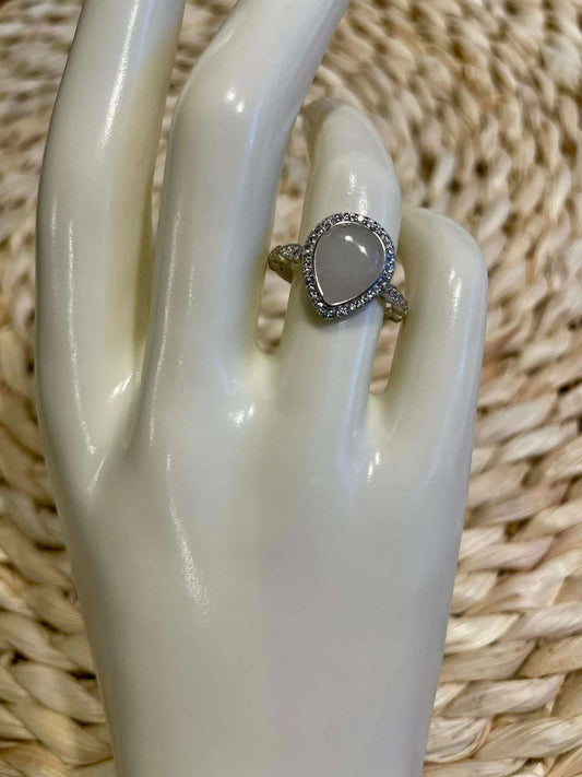 DNA Jewelry Halo Teardrop Ring
