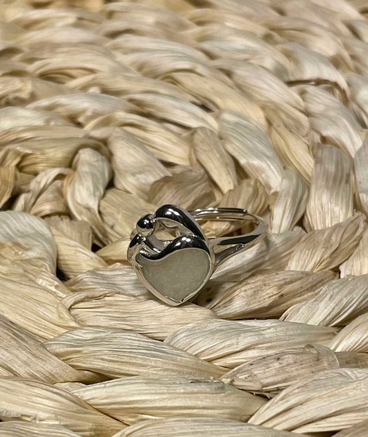 DNA Jewelry Mom Hold Baby Heart Ring or Necklace