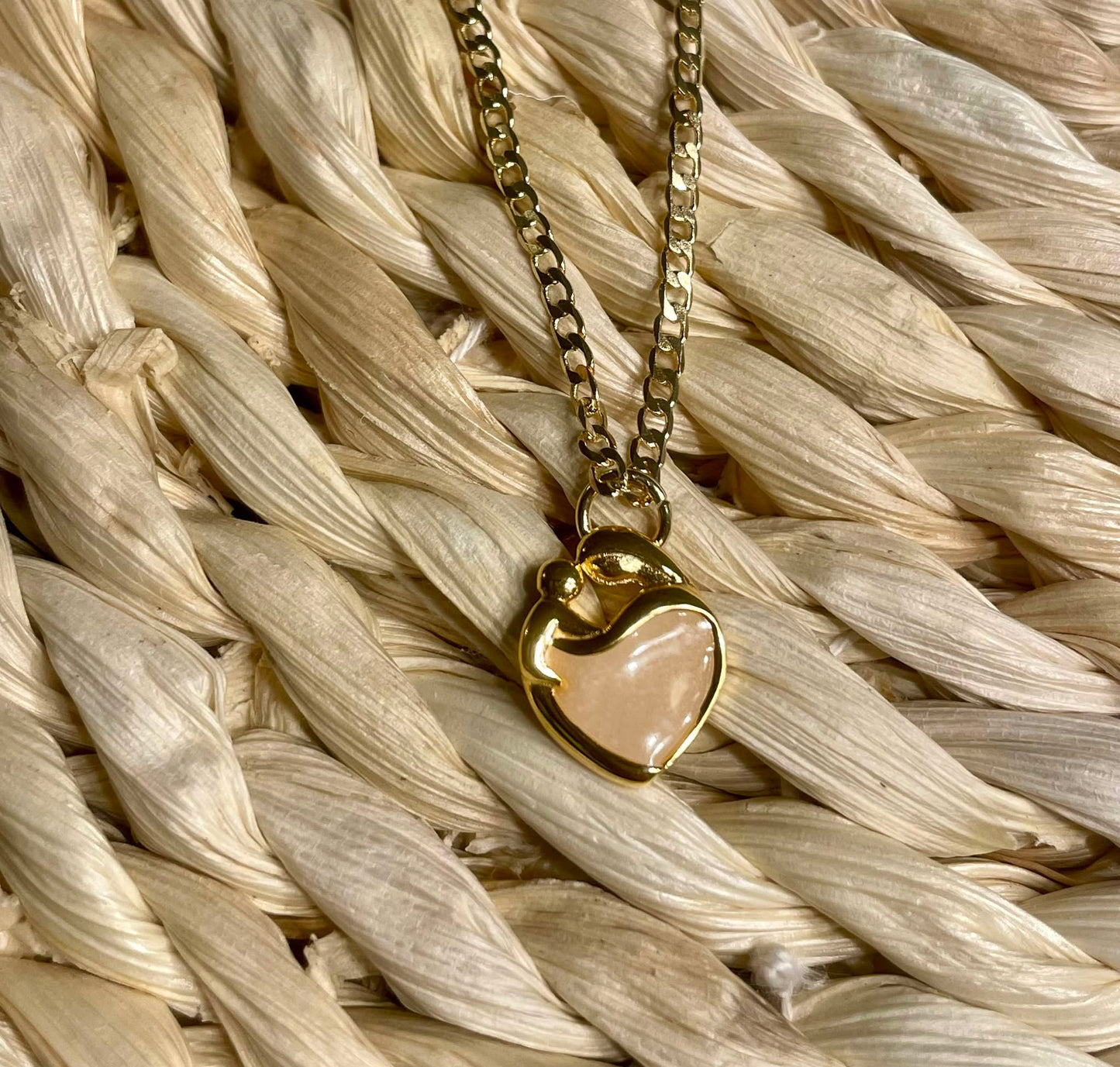 DNA Jewelry Mom Hold Baby Heart Ring or Necklace