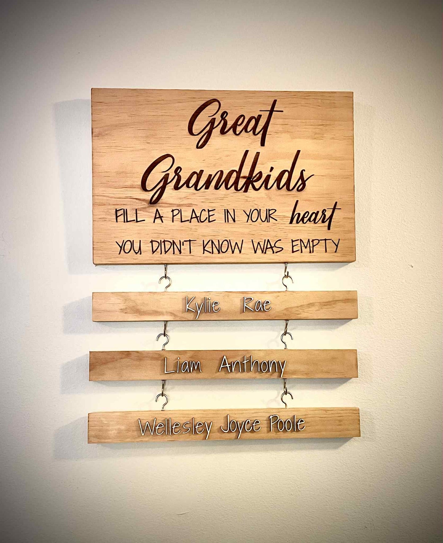 Grandkids Hanging Name Sign - Olive and Ember Co.