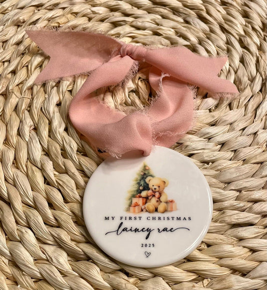 My First Christmas 2025 Ceramic Ornament