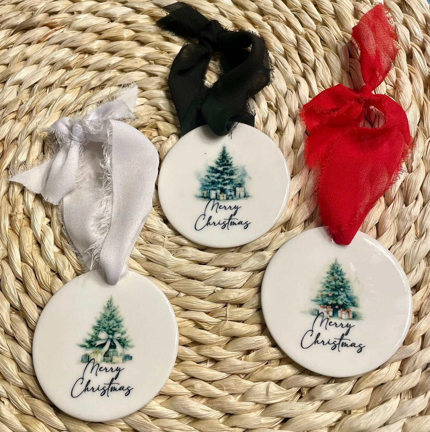 Merry Christmas Ceramic Ornament