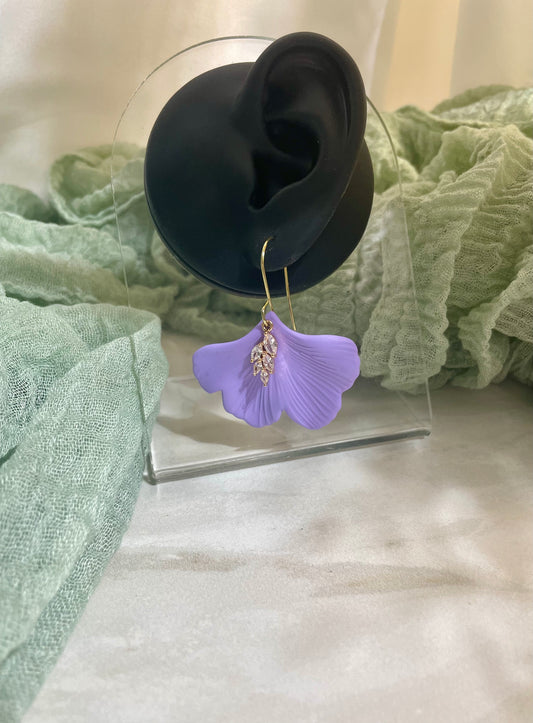 Purple Ginkgo Leaf with Cubic Zirconia  #JusticeforSativa
