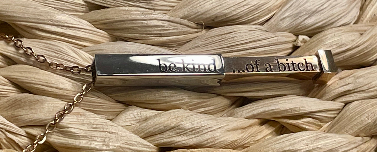 Engraved Hidden Message Bar Necklace - Olive and Ember Co.