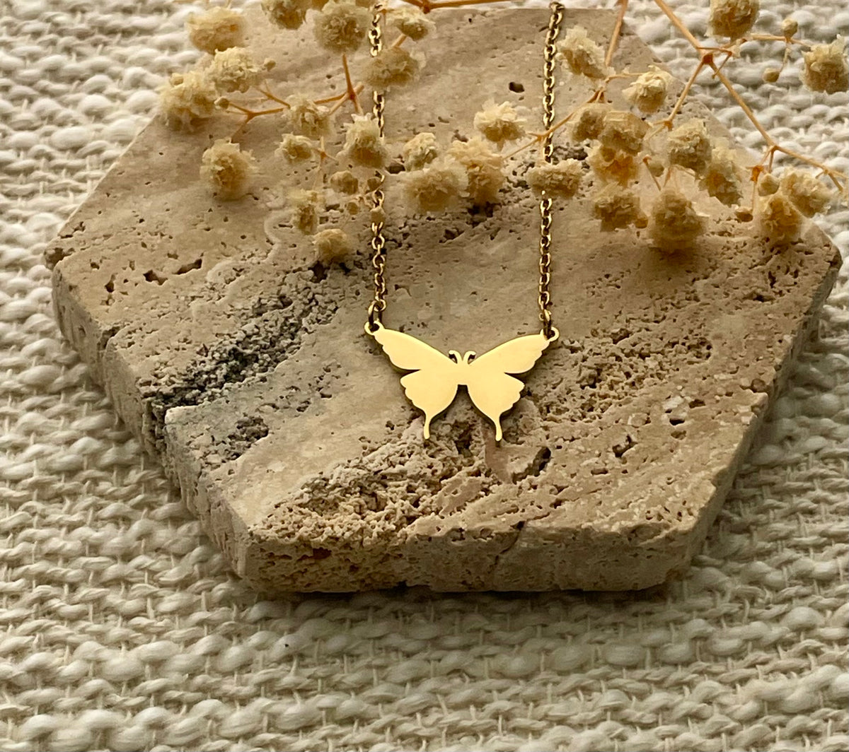 Stainless Steel Butterfly Necklace Gift for Her