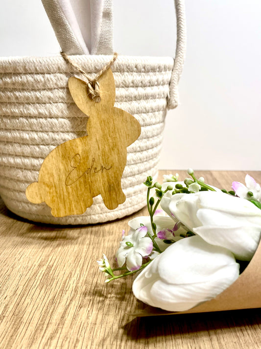 Bunny Easter Basket Name Tag