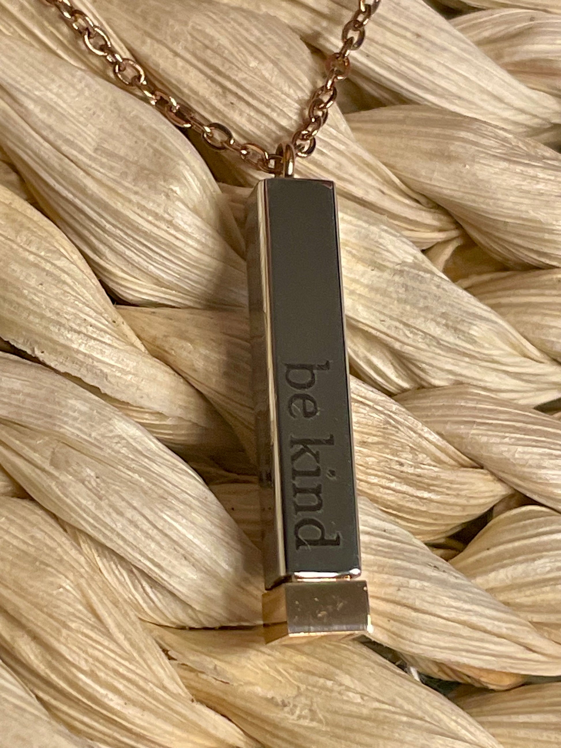 Engraved Hidden Message Bar Necklace - Olive and Ember Co.