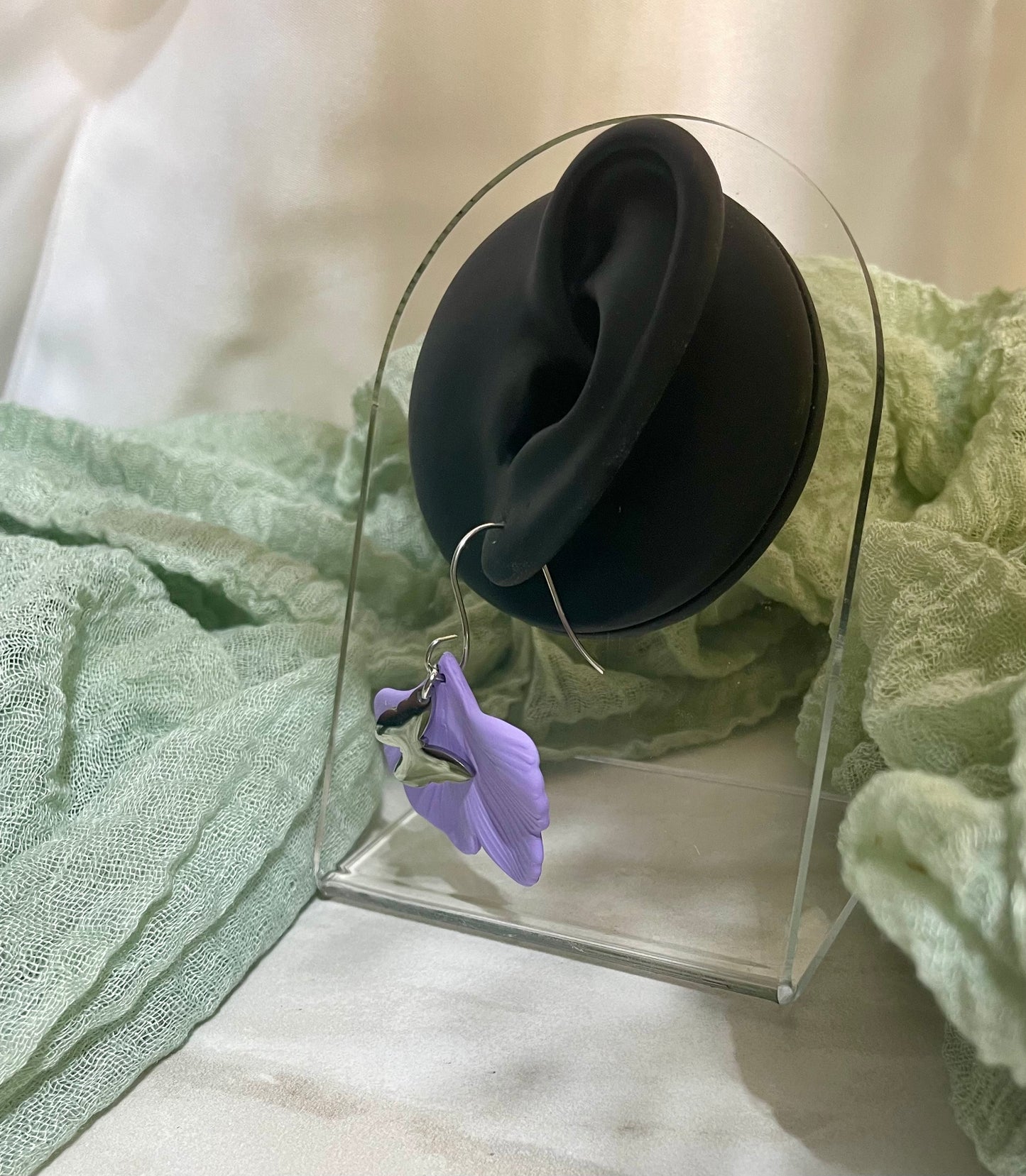 Purple Ginkgo Leaf with Butterfly Charm Earrings #JusticeforSativa