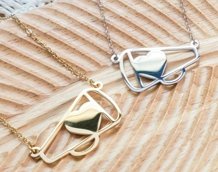 Engraved Cheer Megaphone Sport Necklace - Olive and Ember Co.