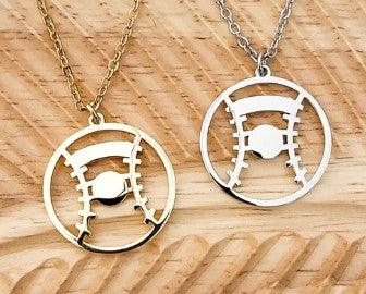 Engraved Baseball Softball Sport Necklace - Olive and Ember Co.