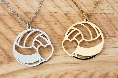 Engraved Volleyball Sport Necklace - Olive and Ember Co.