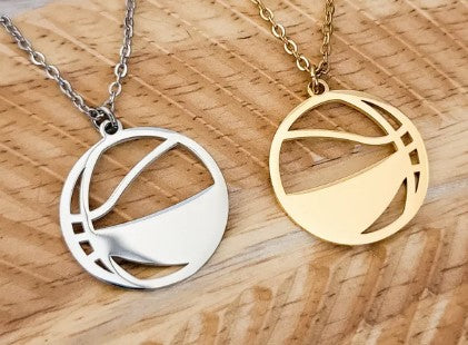 Engraved Basketball Sport Necklace - Olive and Ember Co.