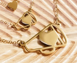 Engraved Cheer Megaphone Sport Necklace - Olive and Ember Co.
