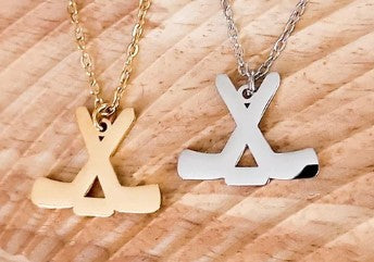 Engraved Ice Hockey Sport Necklace - Olive and Ember Co.