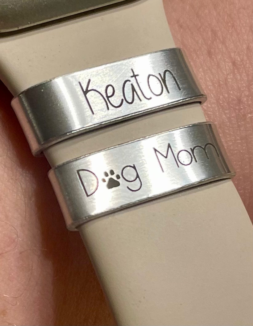 Smart Watch Band Engraved Charm - Olive and Ember Co.