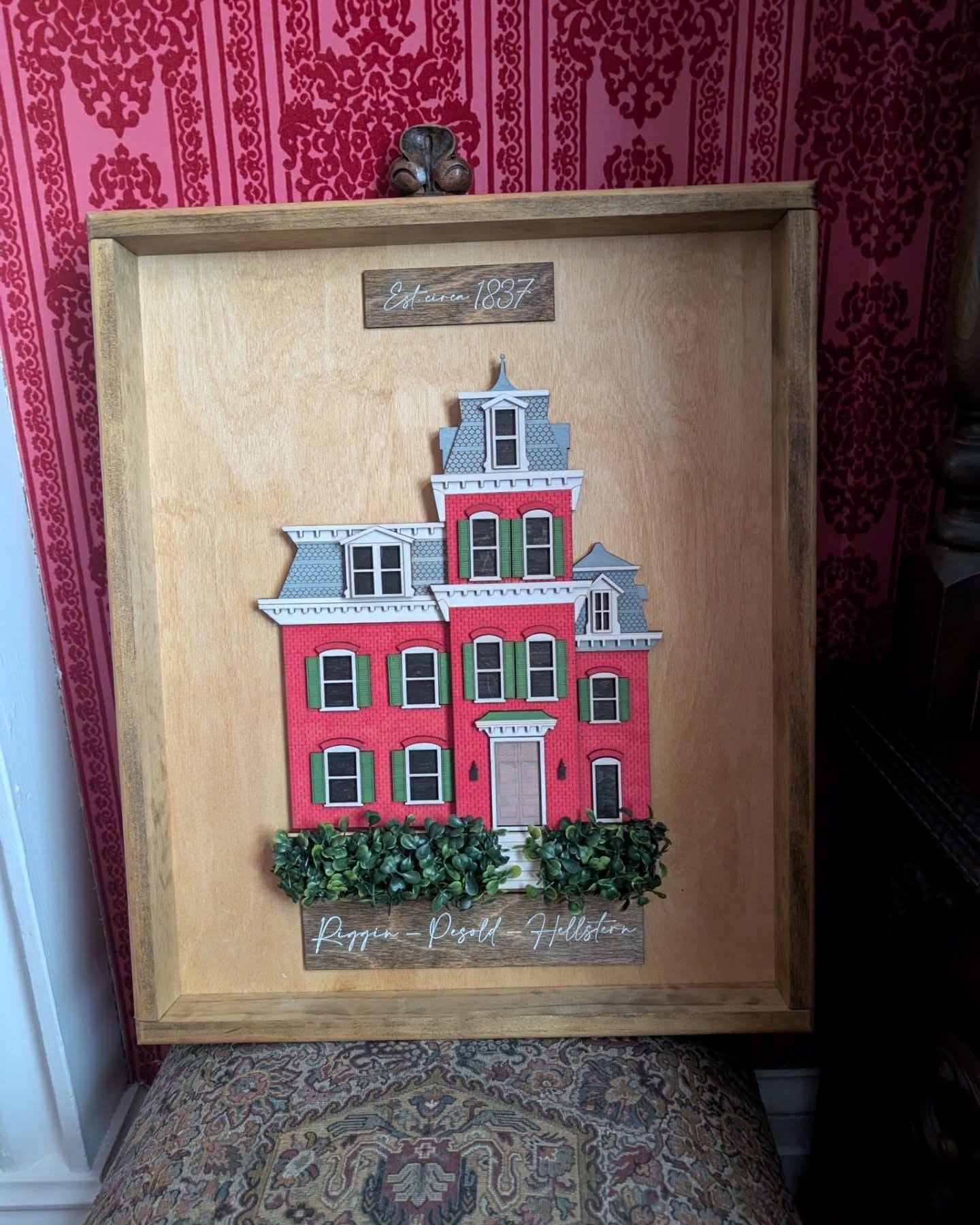 3D Layered Wood Custom House Sign